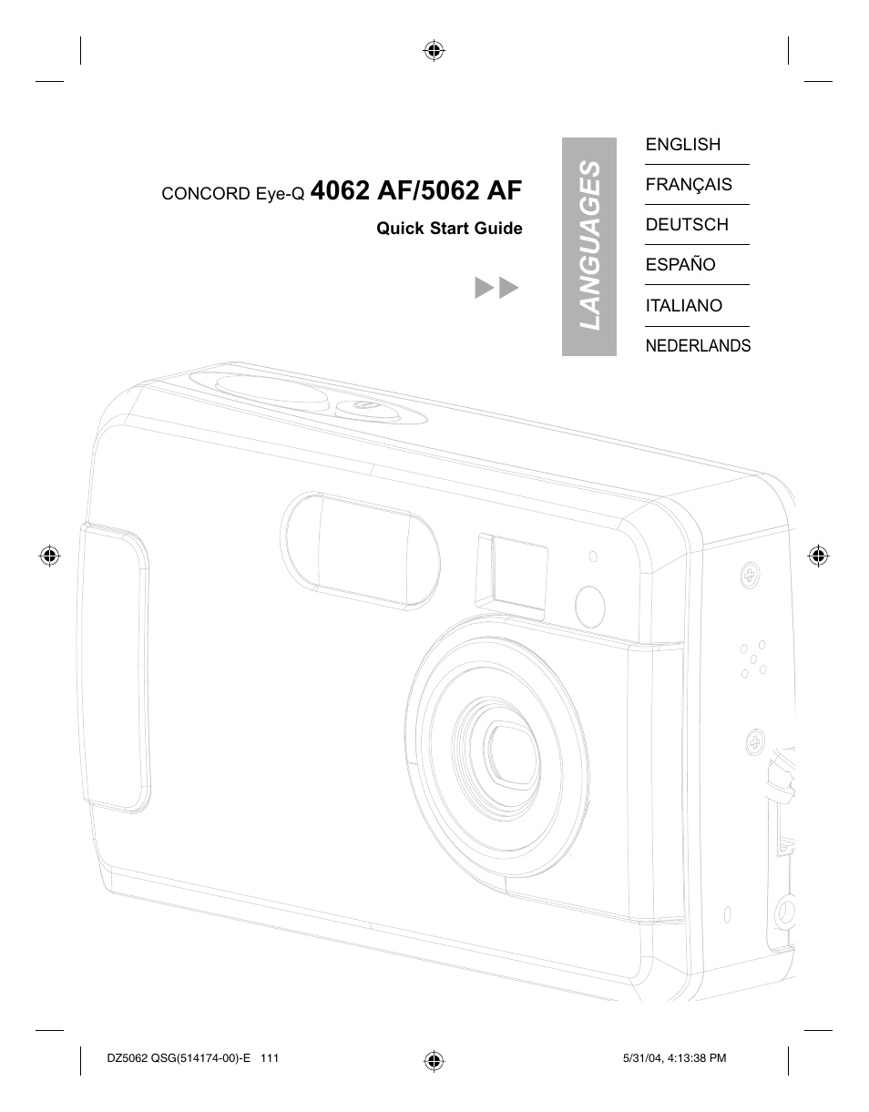 Languages | Concord Camera Eye-Q 5062AF User Manual | Page 2 / 51