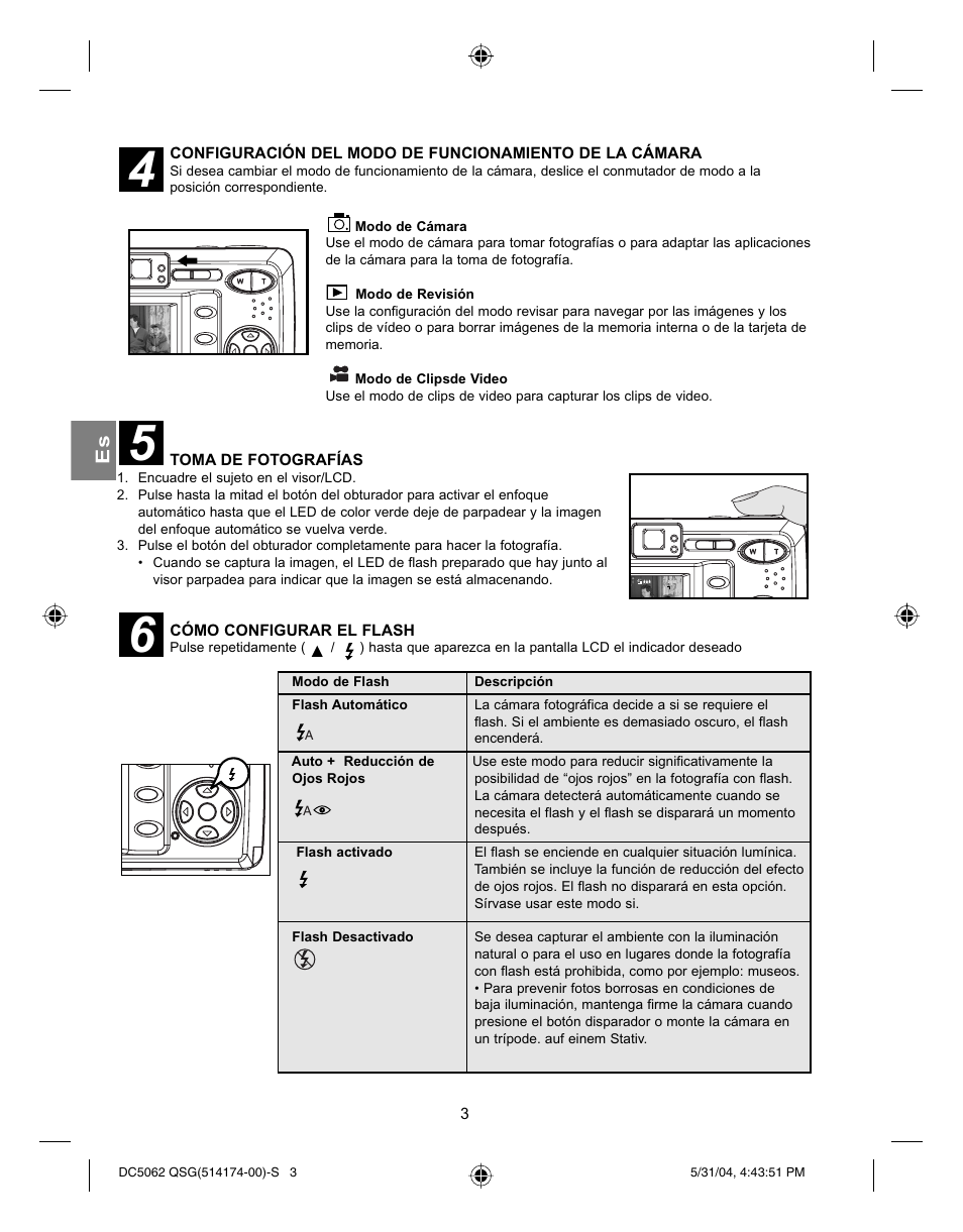 Toma de fotografías, Cómo configurar el flash | Concord Camera Eye-Q 5062AF User Manual | Page 29 / 51