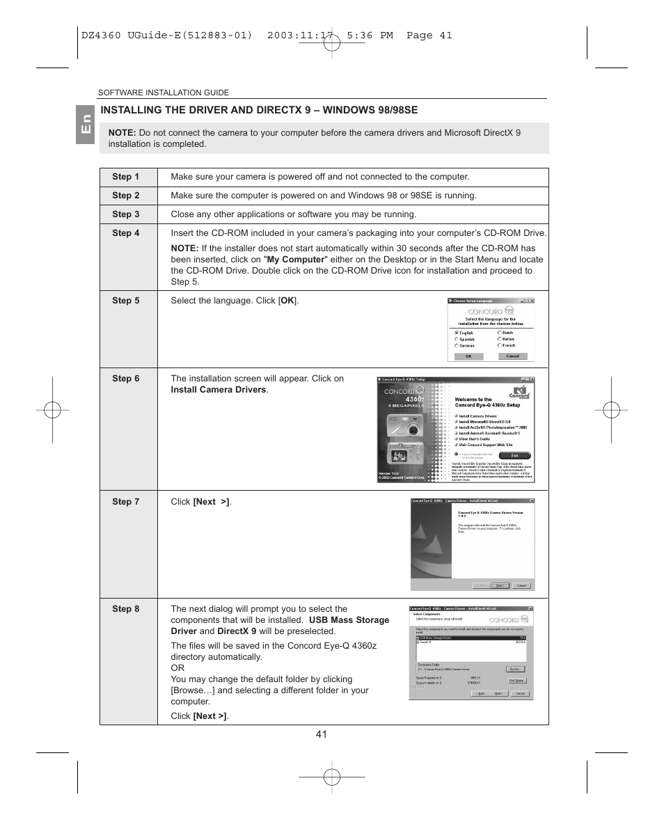 Concord Camera 4360Z User Manual | Page 42 / 61