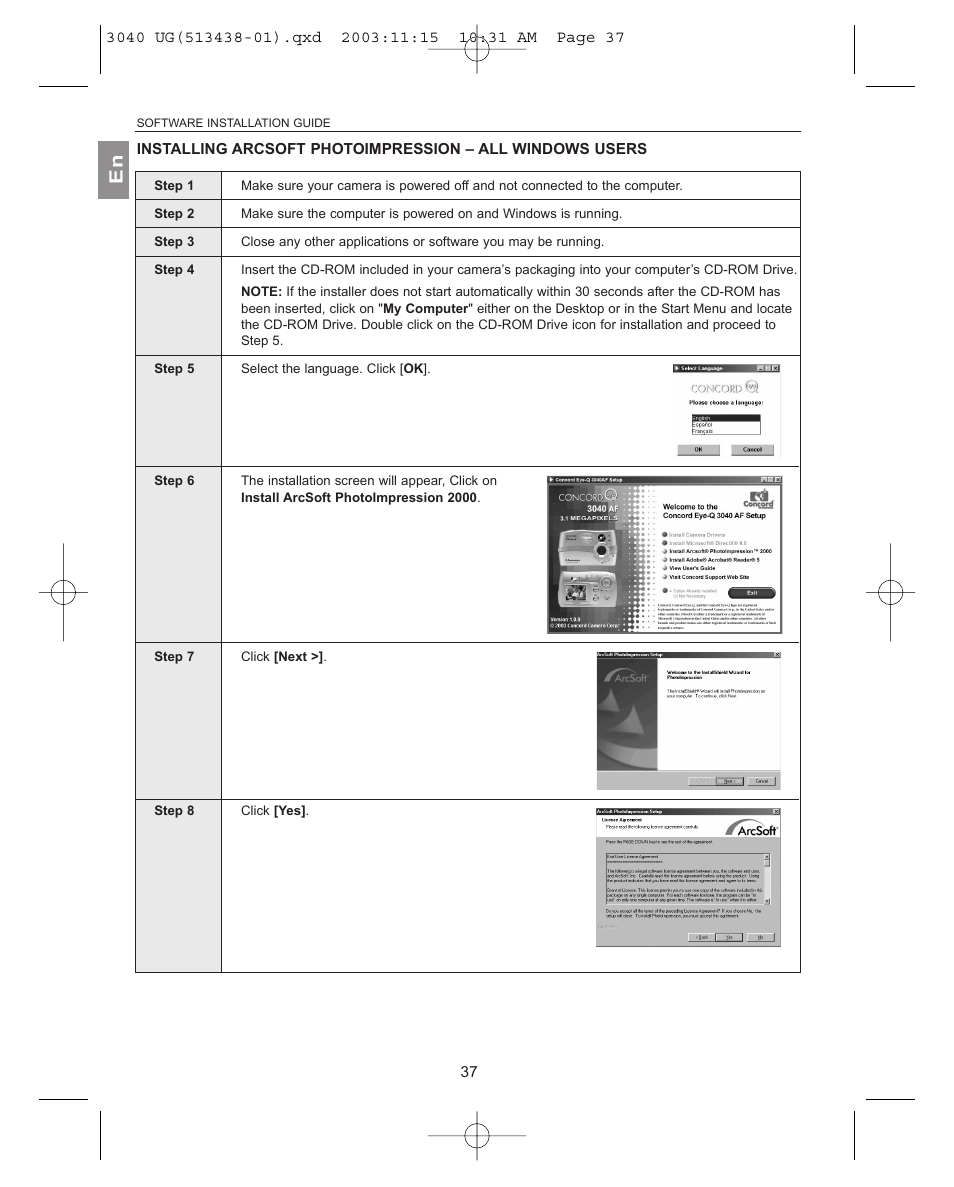 Concord Camera 3040AF User Manual | Page 38 / 54
