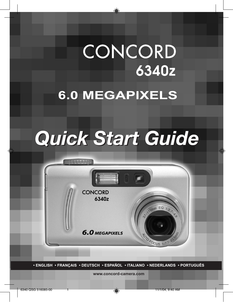 Concord Camera 6340z User Manual | 59 pages