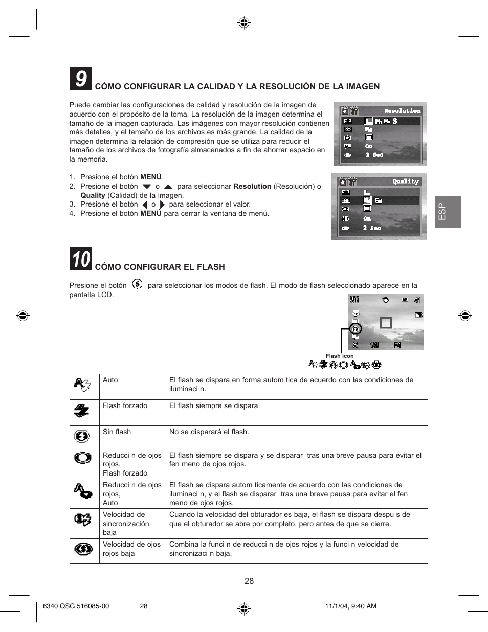 Cómo configurar el flash | Concord Camera 6340z User Manual | Page 30 / 59