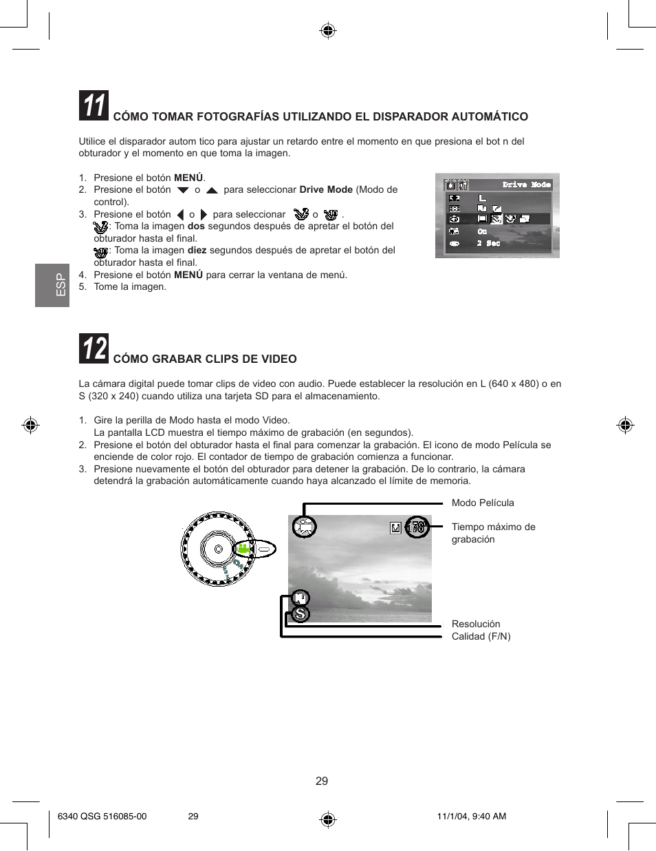 Cómo grabar clips de video | Concord Camera 6340z User Manual | Page 31 / 59