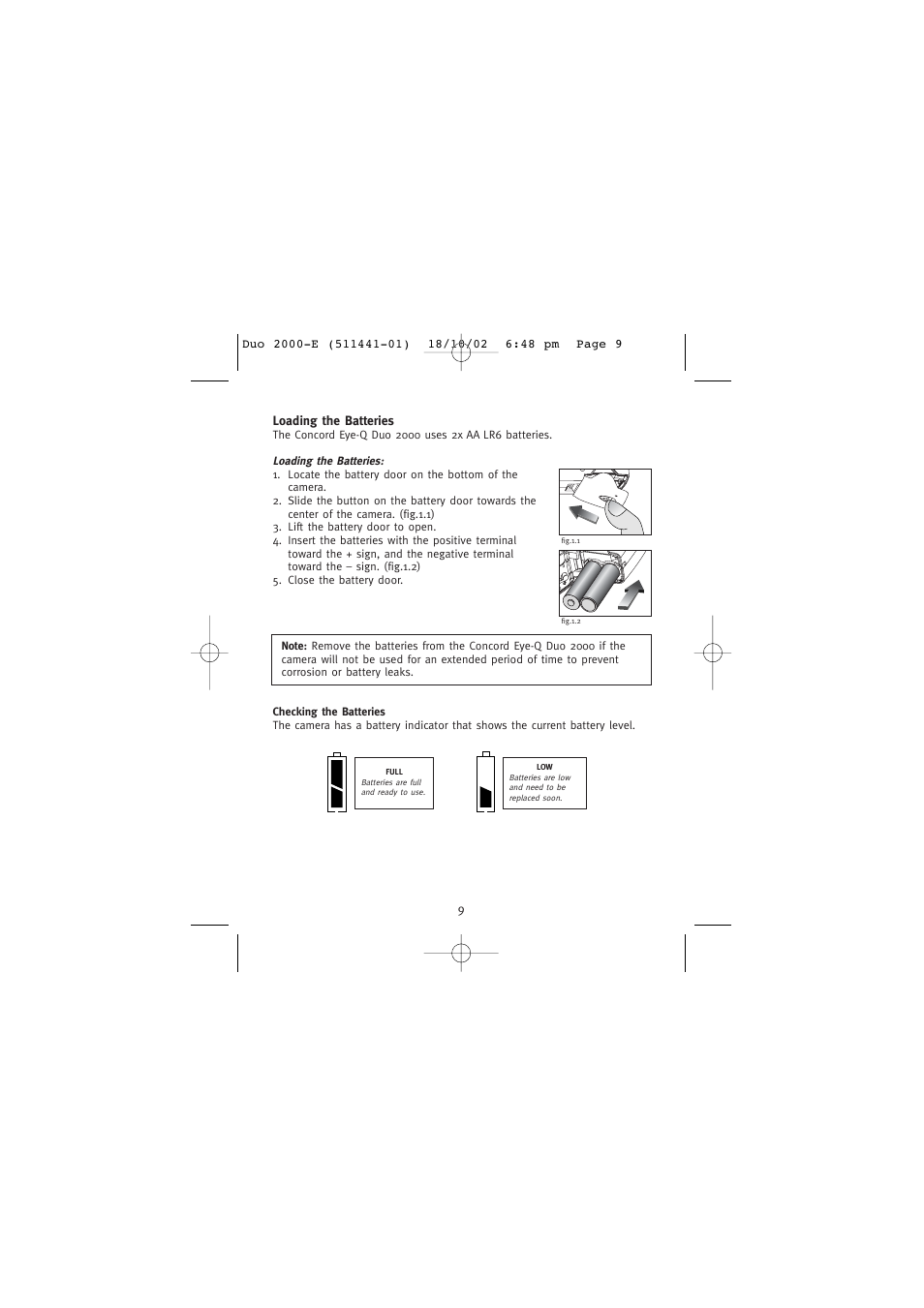 Concord Camera Duo 2000 User Manual | Page 11 / 231