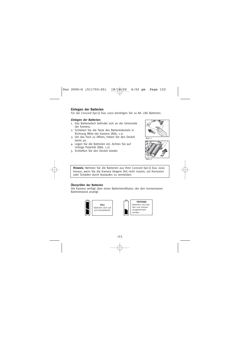 Concord Camera Duo 2000 User Manual | Page 125 / 231