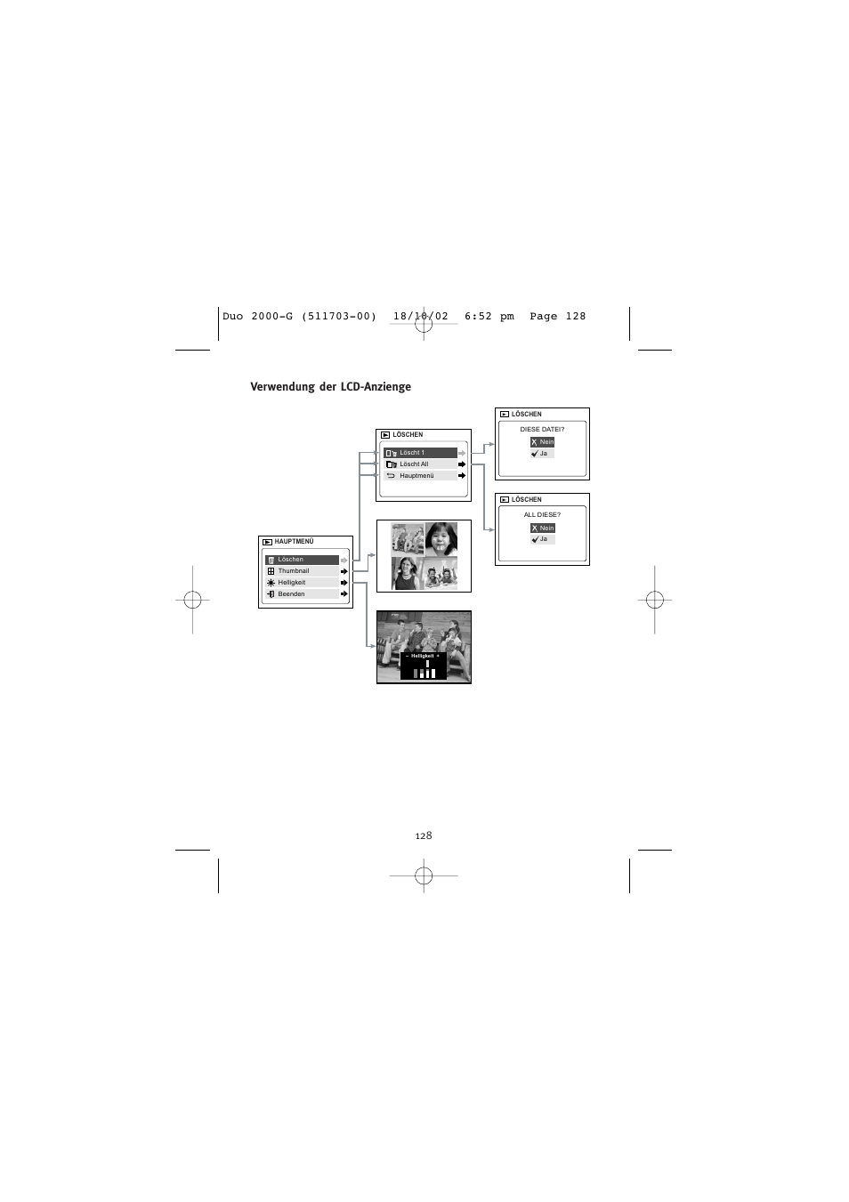 Verwendung der lcd-anzienge | Concord Camera Duo 2000 User Manual | Page 130 / 231