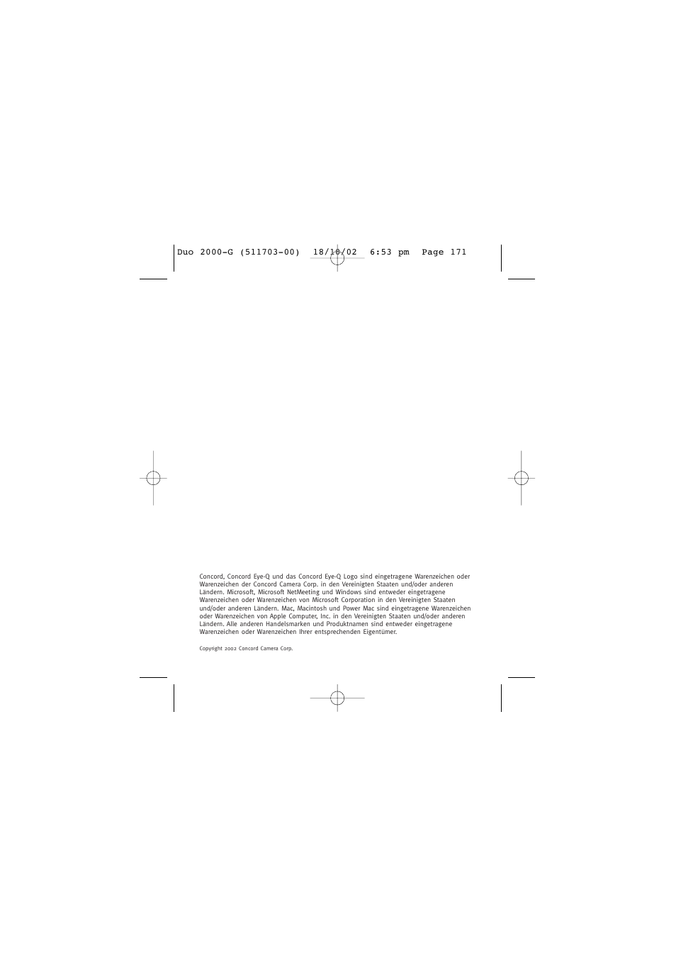 Concord Camera Duo 2000 User Manual | Page 173 / 231