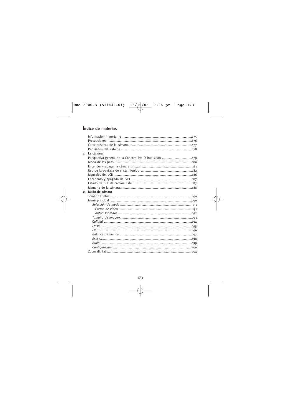 Concord Camera Duo 2000 User Manual | Page 175 / 231
