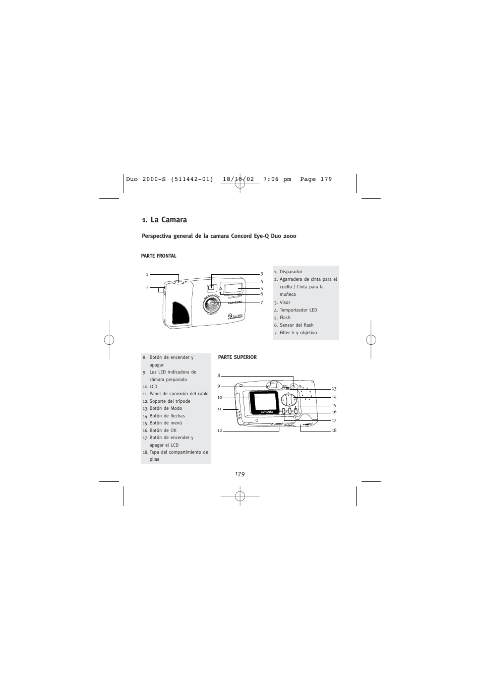 La camara | Concord Camera Duo 2000 User Manual | Page 181 / 231