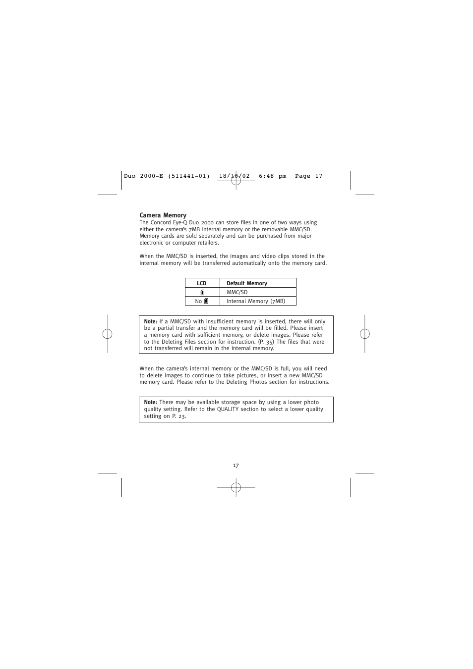Concord Camera Duo 2000 User Manual | Page 19 / 231