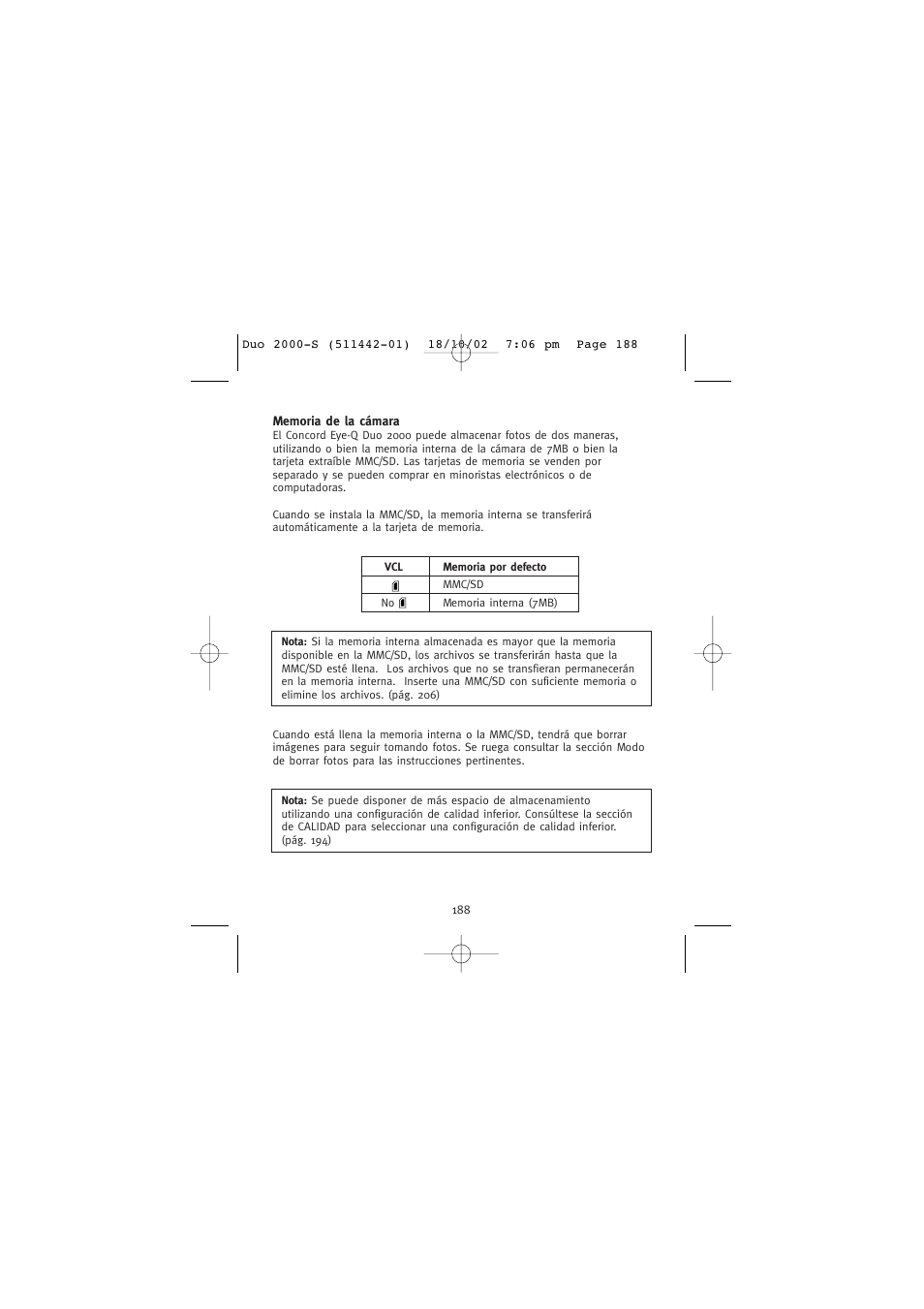 Concord Camera Duo 2000 User Manual | Page 190 / 231