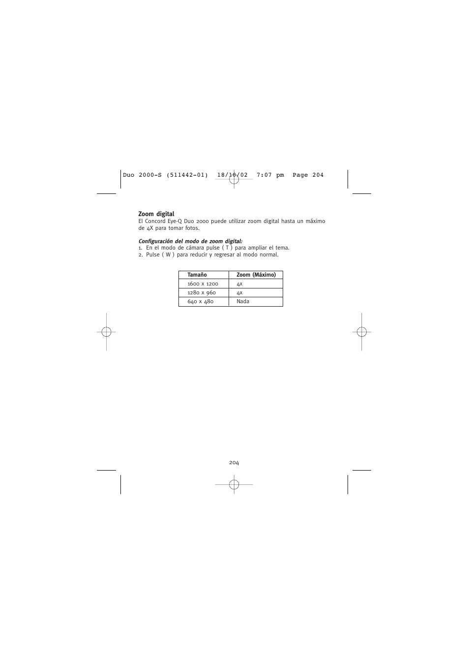 Concord Camera Duo 2000 User Manual | Page 206 / 231