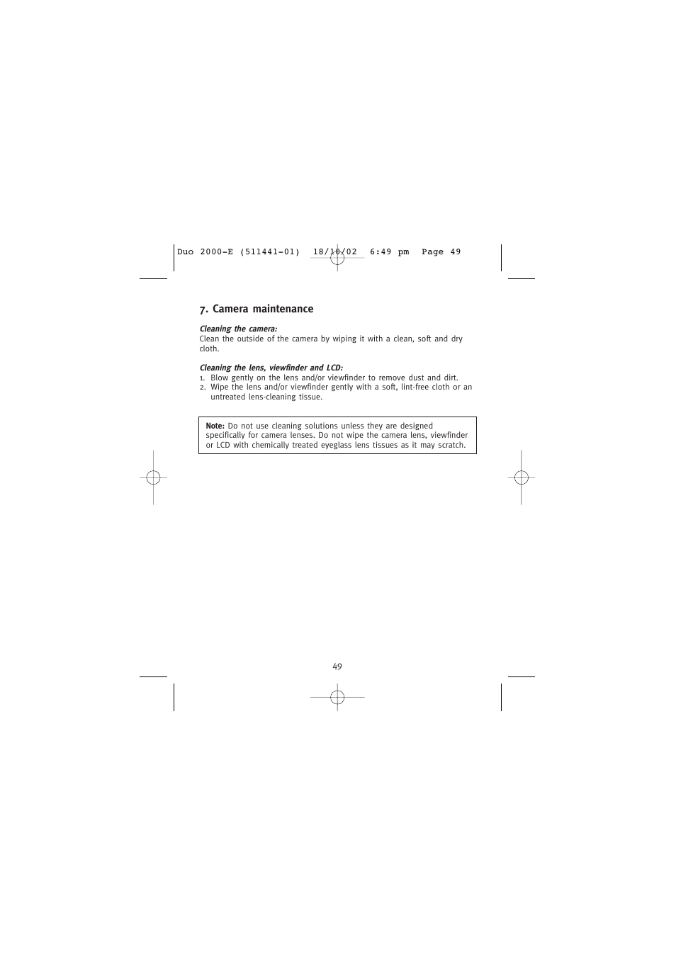 Concord Camera Duo 2000 User Manual | Page 51 / 231