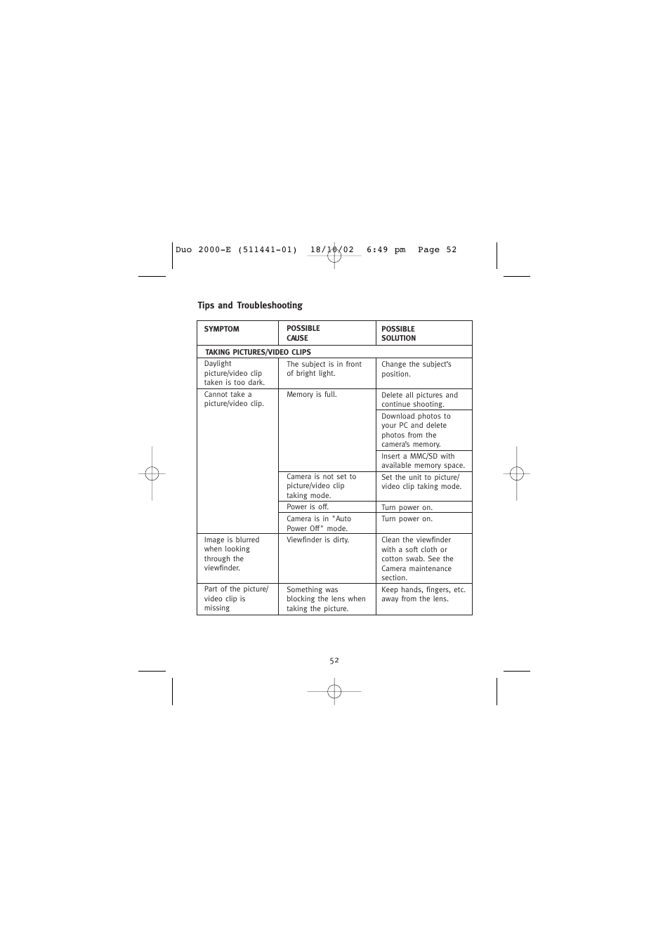 Concord Camera Duo 2000 User Manual | Page 54 / 231