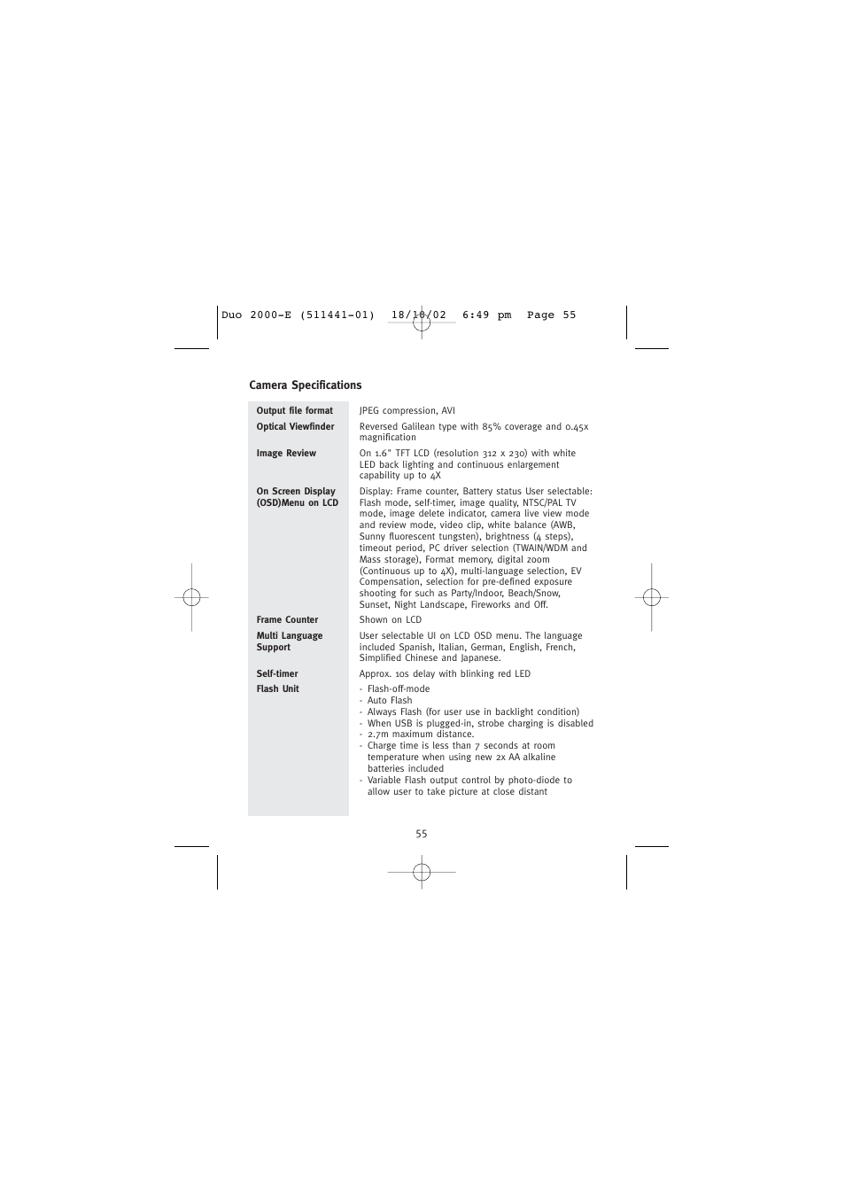 Concord Camera Duo 2000 User Manual | Page 57 / 231