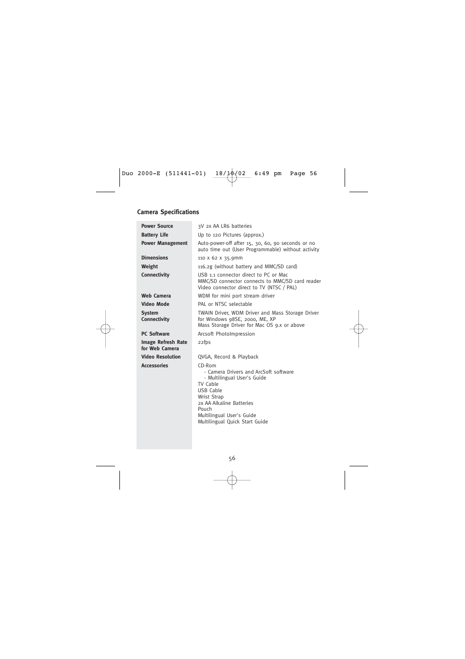 Concord Camera Duo 2000 User Manual | Page 58 / 231