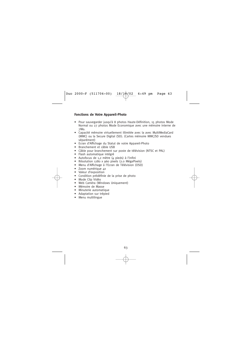 Concord Camera Duo 2000 User Manual | Page 65 / 231