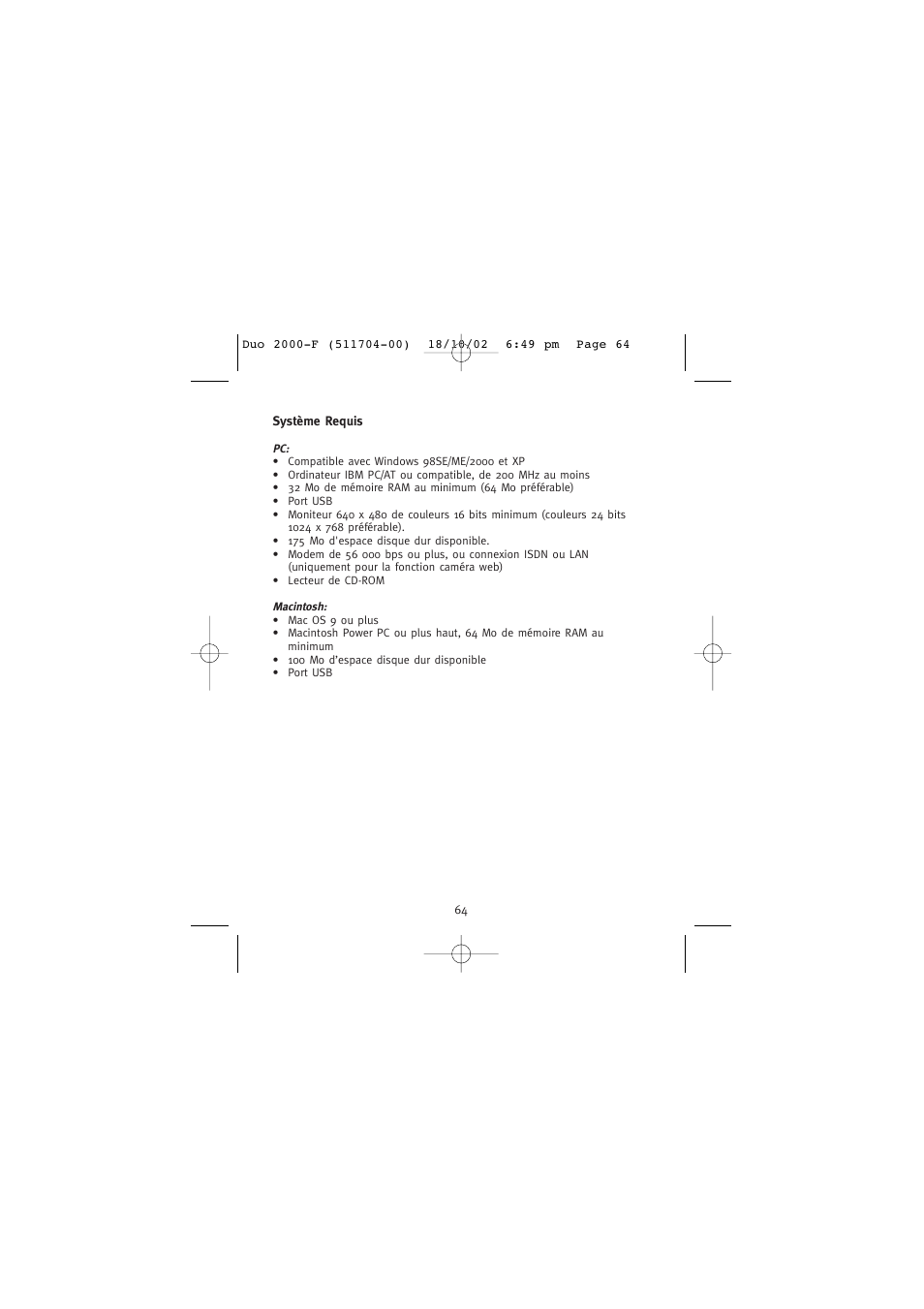 Concord Camera Duo 2000 User Manual | Page 66 / 231