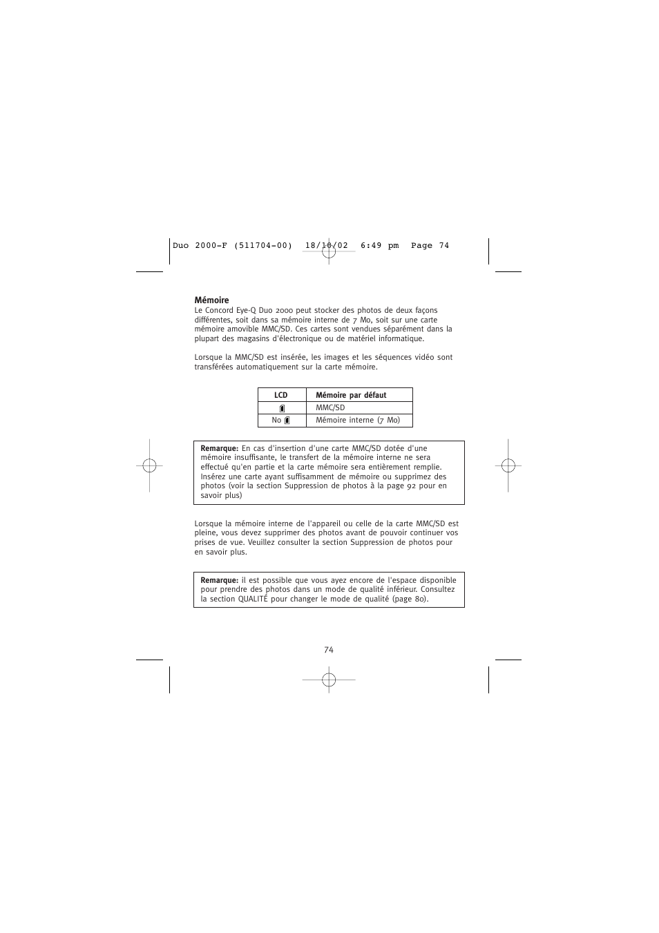 Concord Camera Duo 2000 User Manual | Page 76 / 231