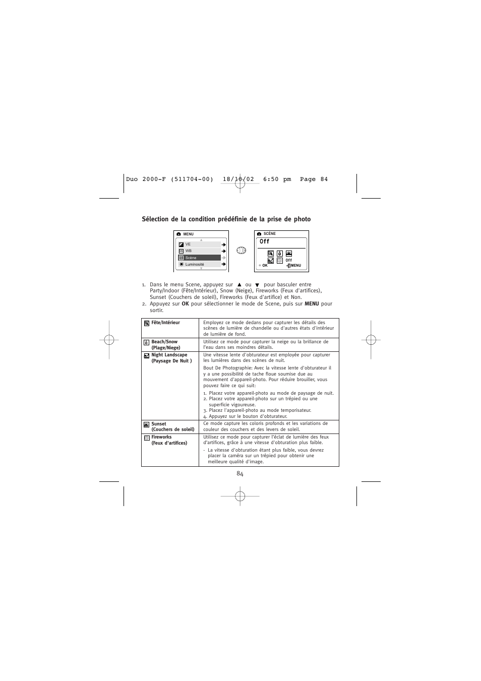 O f f | Concord Camera Duo 2000 User Manual | Page 86 / 231