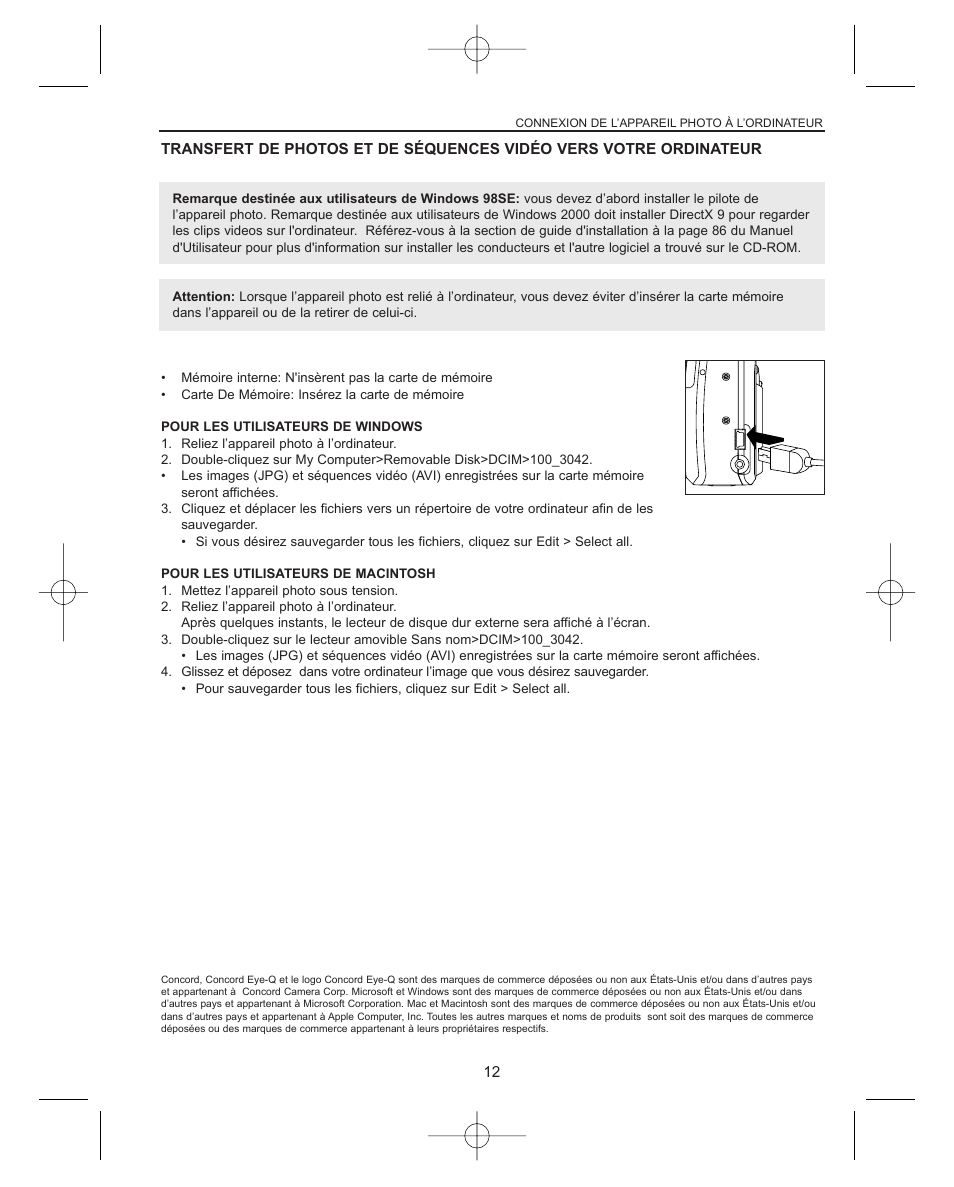 Concord Camera Concord Eye-Q Eye-Q 3042AF User Manual | Page 14 / 40