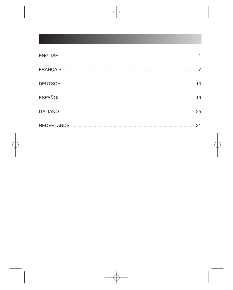 Languages | Concord Camera Concord Eye-Q Eye-Q 3042AF User Manual | Page 2 / 40