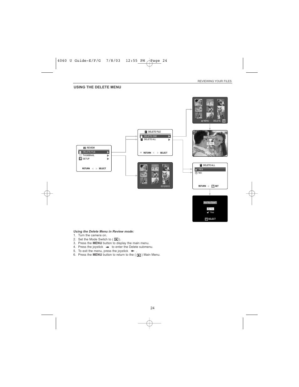 Using the delete menu | Concord Camera 4060 AF User Manual | Page 26 / 346