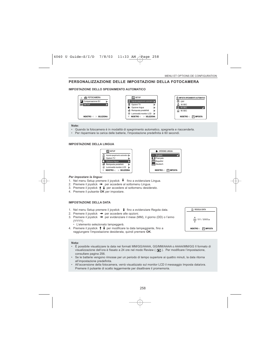 Personalizzazione delle impost | Concord Camera 4060 AF User Manual | Page 260 / 346