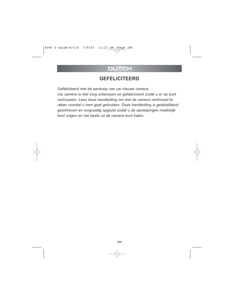 Dutch, Gefeliciteerd | Concord Camera 4060 AF User Manual | Page 288 / 346