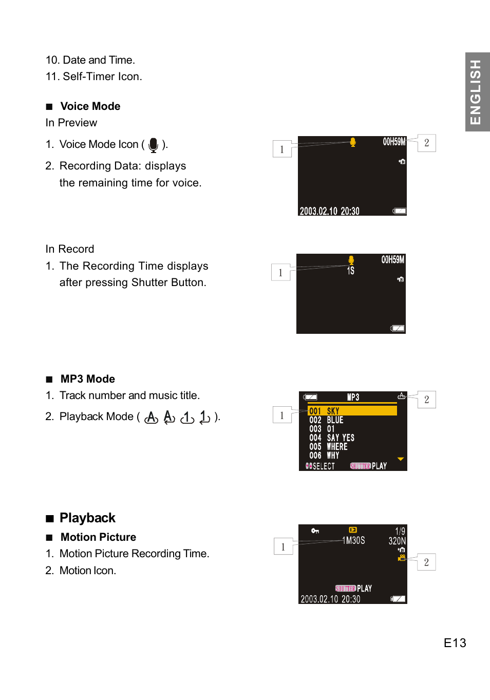 English, Playback | Concord Camera DV2020 User Manual | Page 14 / 69