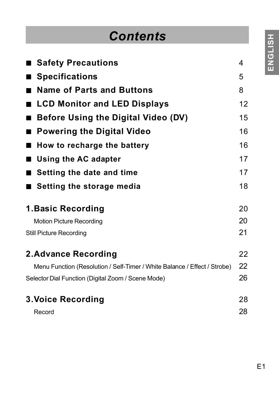 Concord Camera DV2020 User Manual | Page 2 / 69