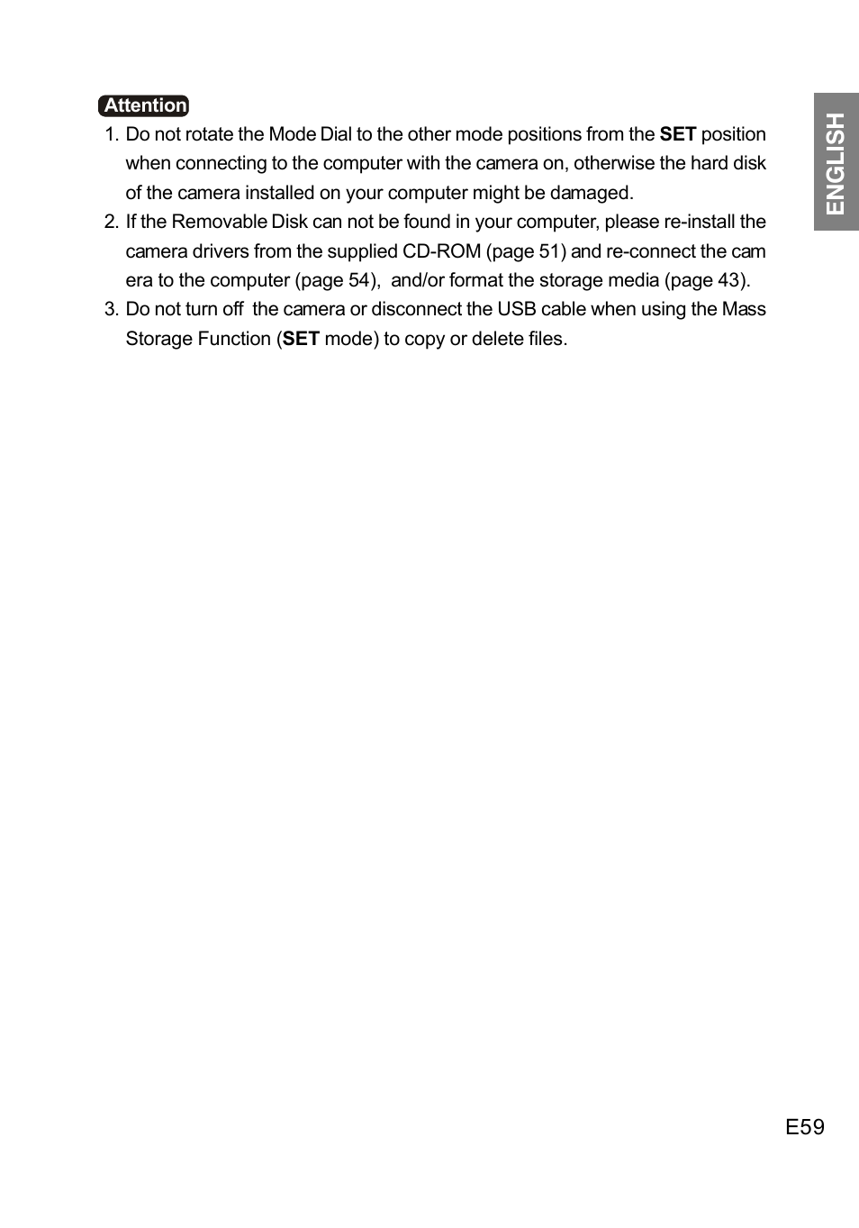 English | Concord Camera DV2020 User Manual | Page 60 / 69