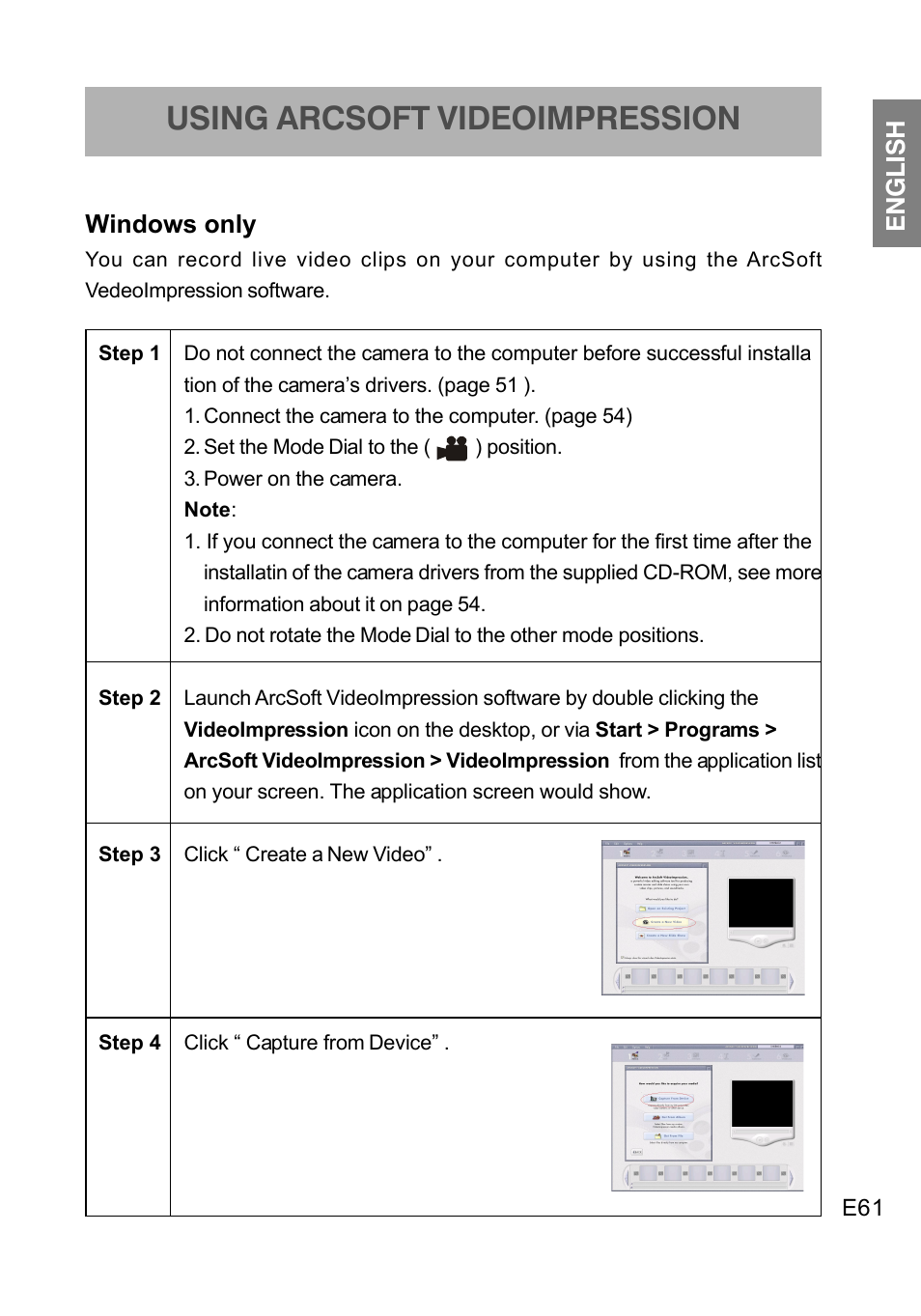 Using arcsoft videoimpression | Concord Camera DV2020 User Manual | Page 62 / 69
