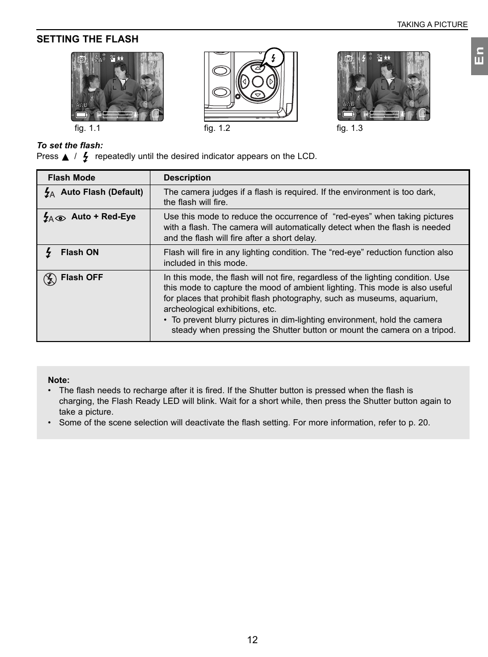 Setting the flash | Concord Camera 3.1 Megapixels Digital Camera User Manual | Page 13 / 76