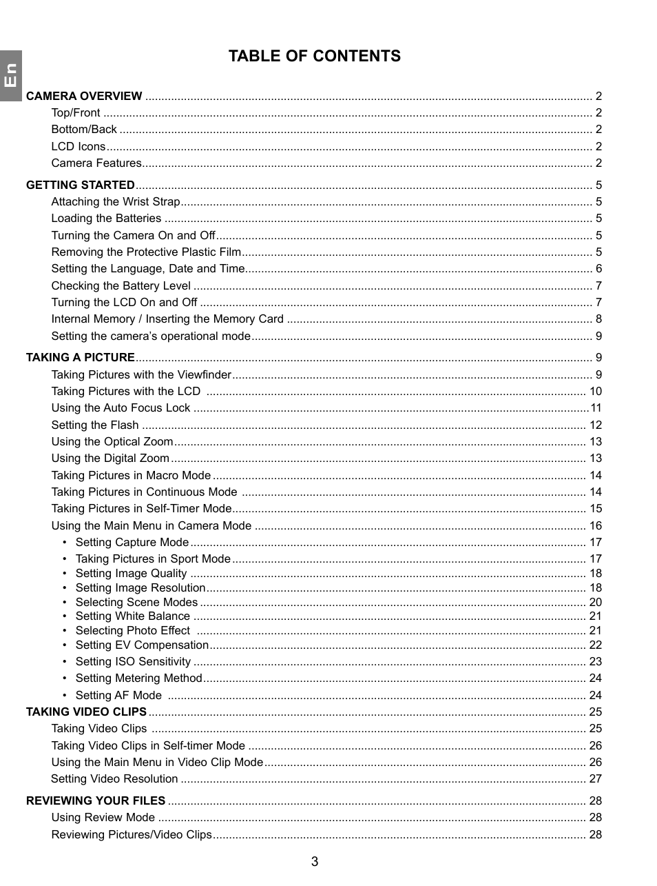 Concord Camera 3.1 Megapixels Digital Camera User Manual | Page 4 / 76