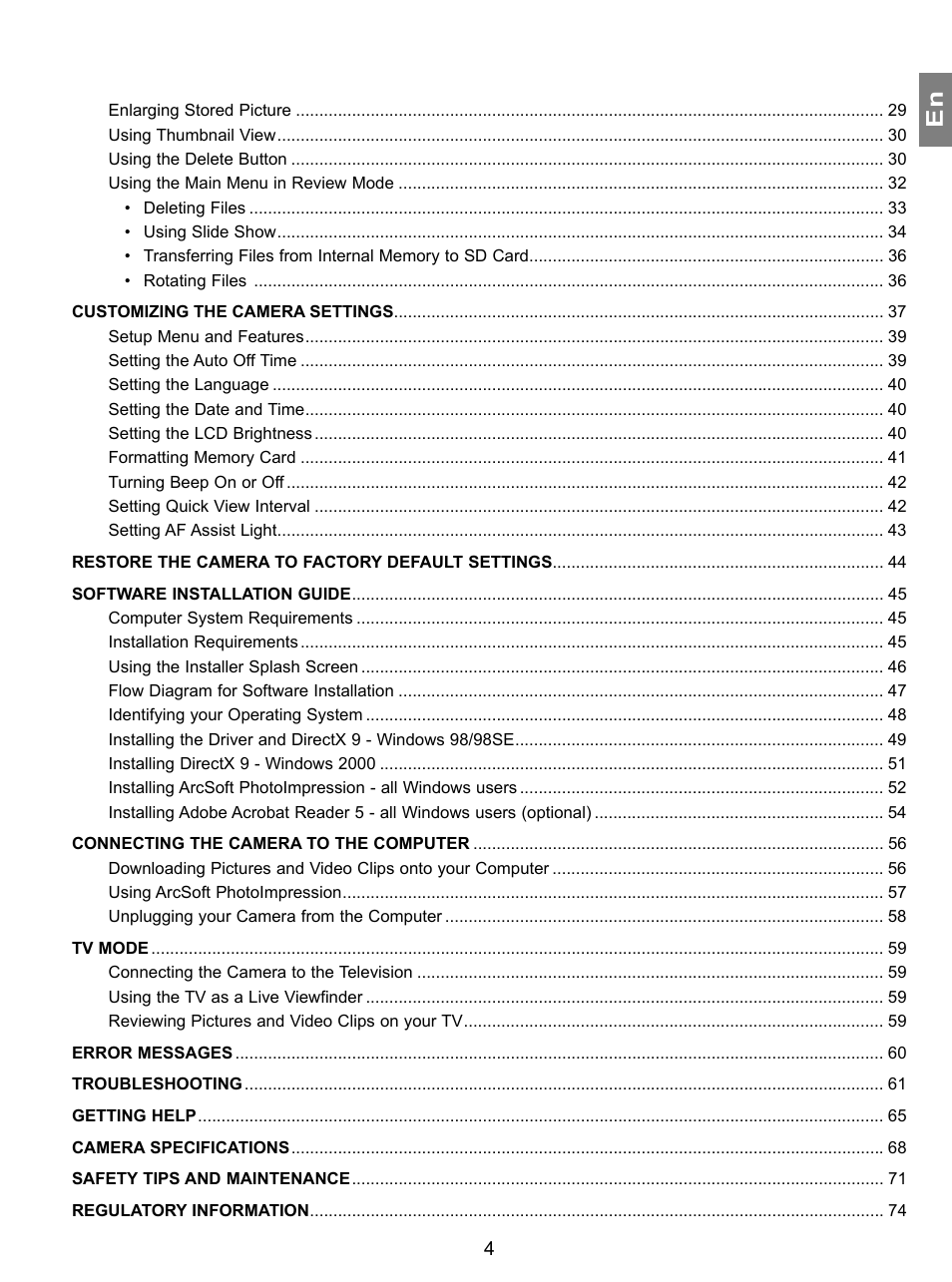 Concord Camera 3.1 Megapixels Digital Camera User Manual | Page 5 / 76