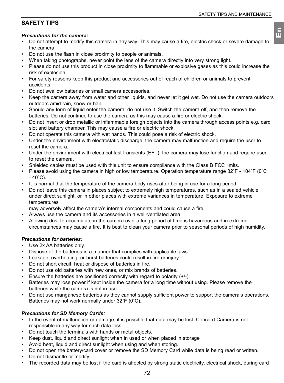 Concord Camera 3.1 Megapixels Digital Camera User Manual | Page 73 / 76