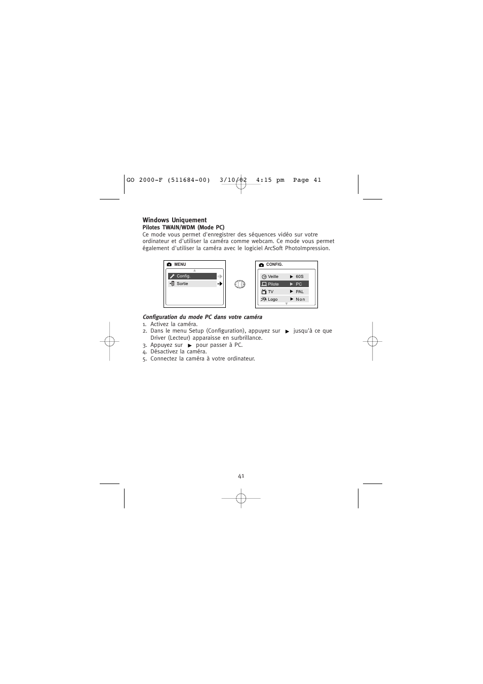 Windows uniquement | Concord Camera Eye-Q Go 2000 User Manual | Page 100 / 234