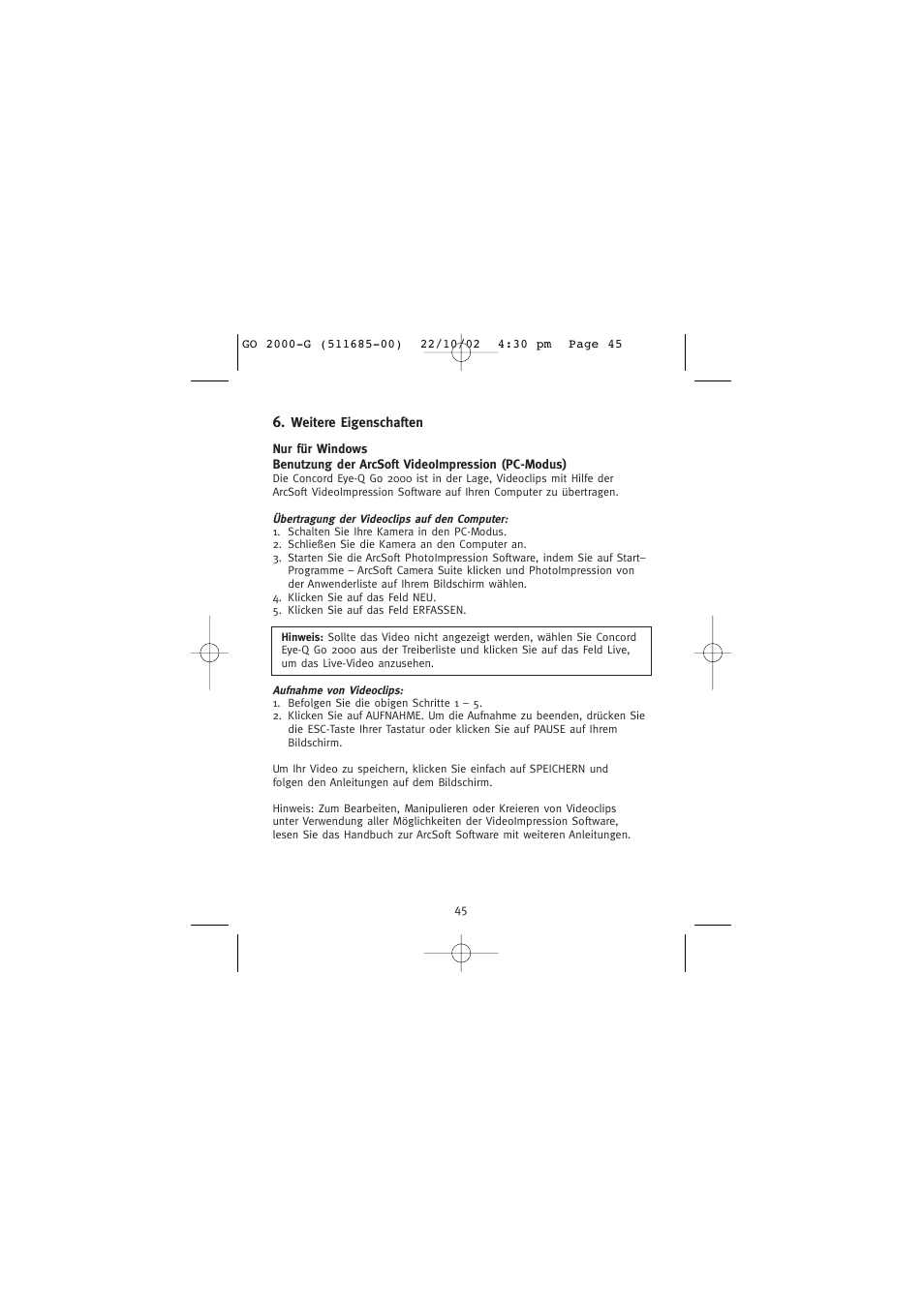 Concord Camera Eye-Q Go 2000 User Manual | Page 162 / 234