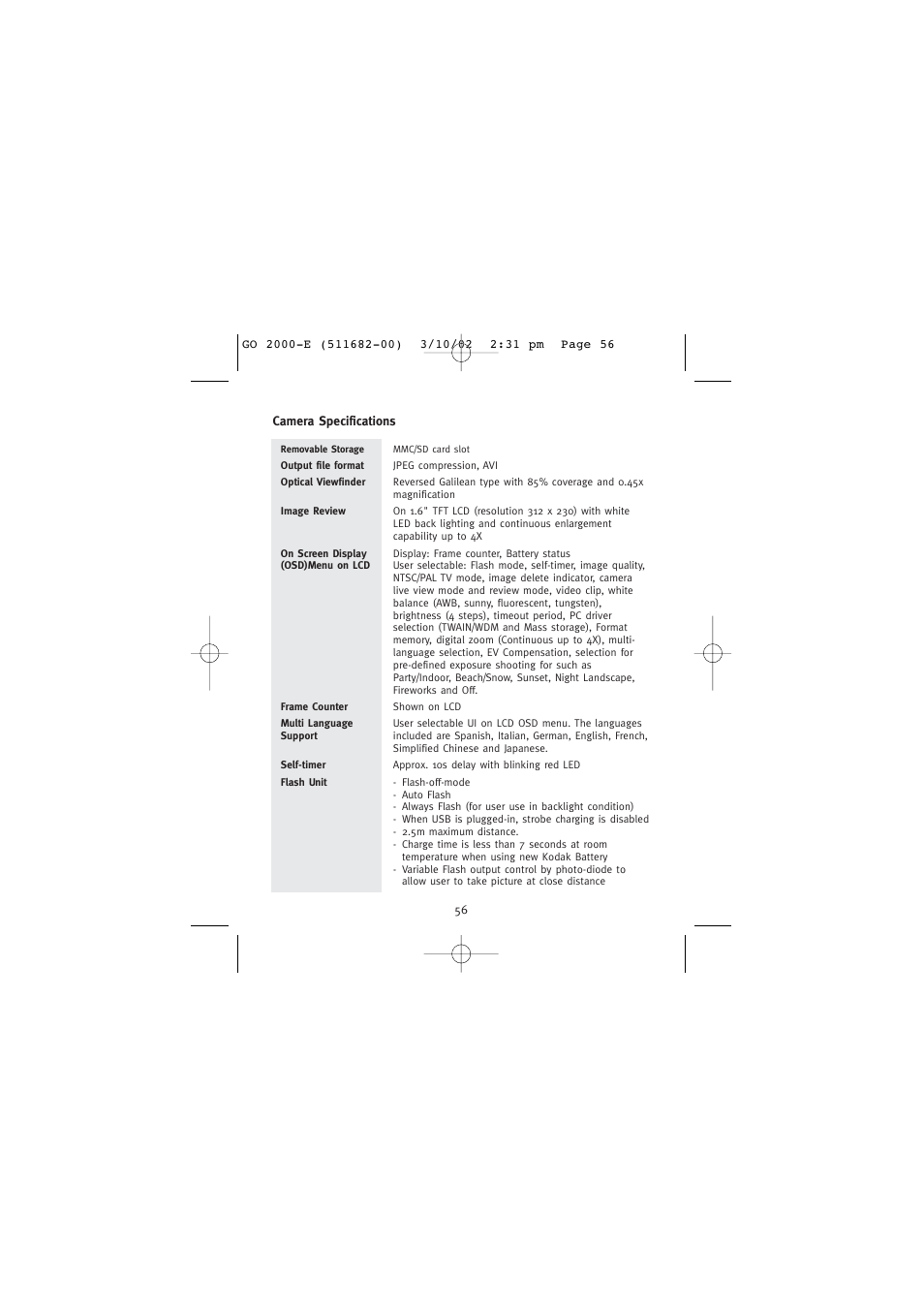 Concord Camera Eye-Q Go 2000 User Manual | Page 57 / 234