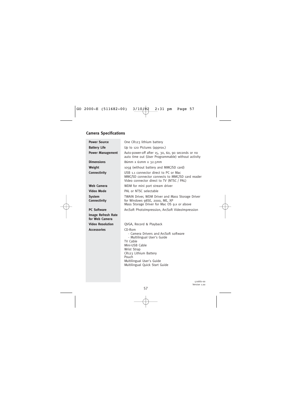 Concord Camera Eye-Q Go 2000 User Manual | Page 58 / 234