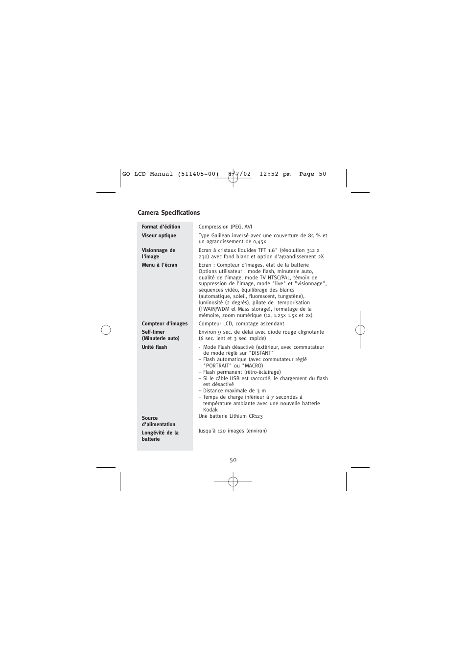 Concord Camera Eye-Q Go LCD Camera User Manual | Page 105 / 160