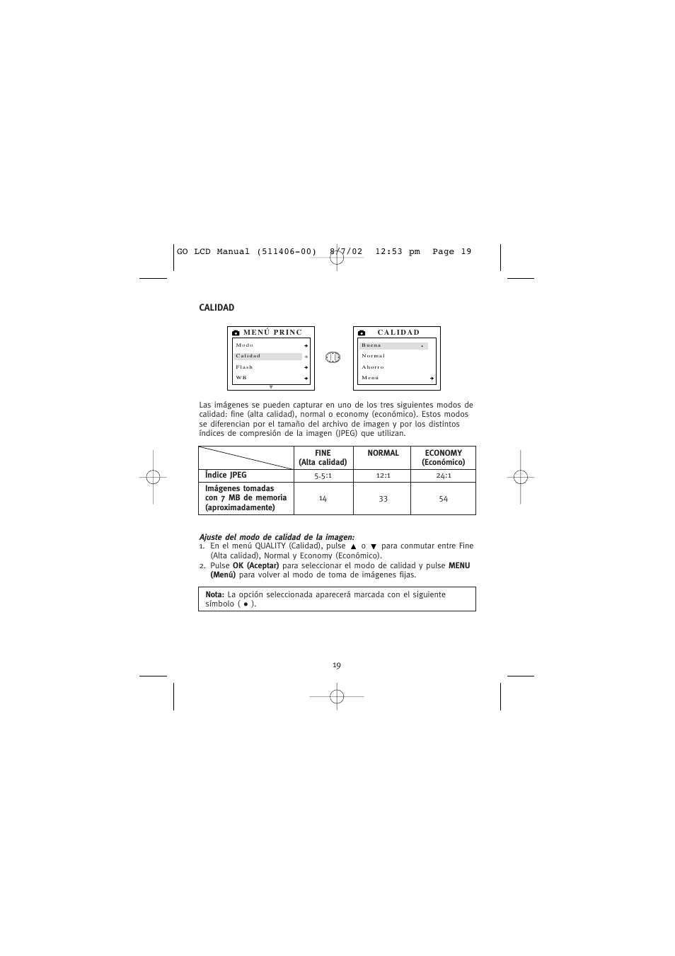 Calidad | Concord Camera Eye-Q Go LCD Camera User Manual | Page 127 / 160