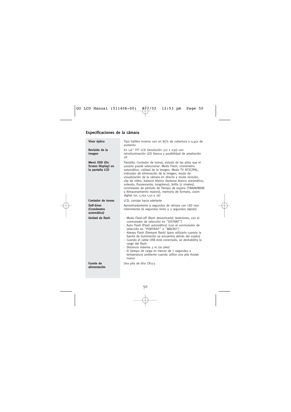 Concord Camera Eye-Q Go LCD Camera User Manual | Page 158 / 160