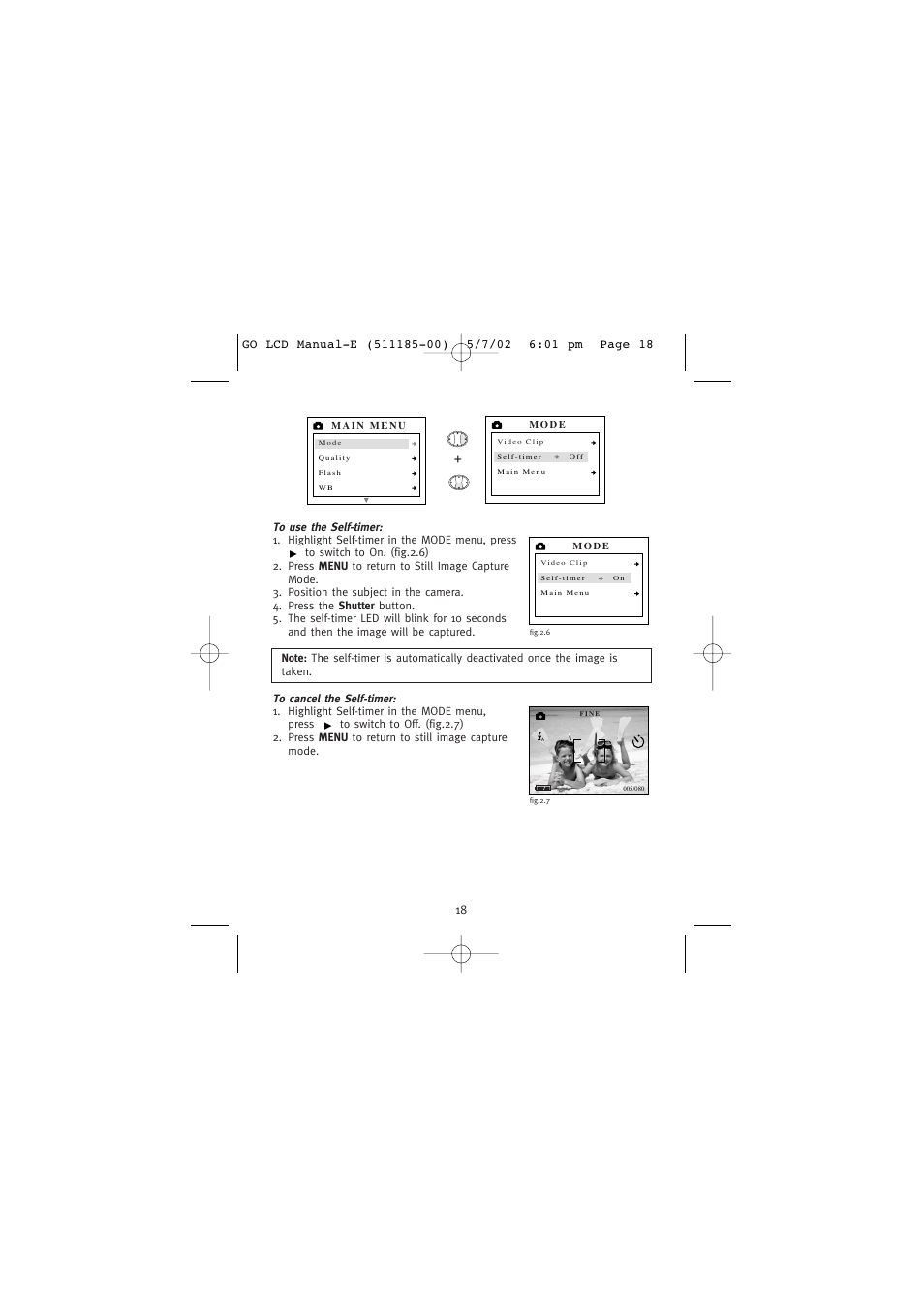 Self-timer | Concord Camera Eye-Q Go LCD Camera User Manual | Page 19 / 160