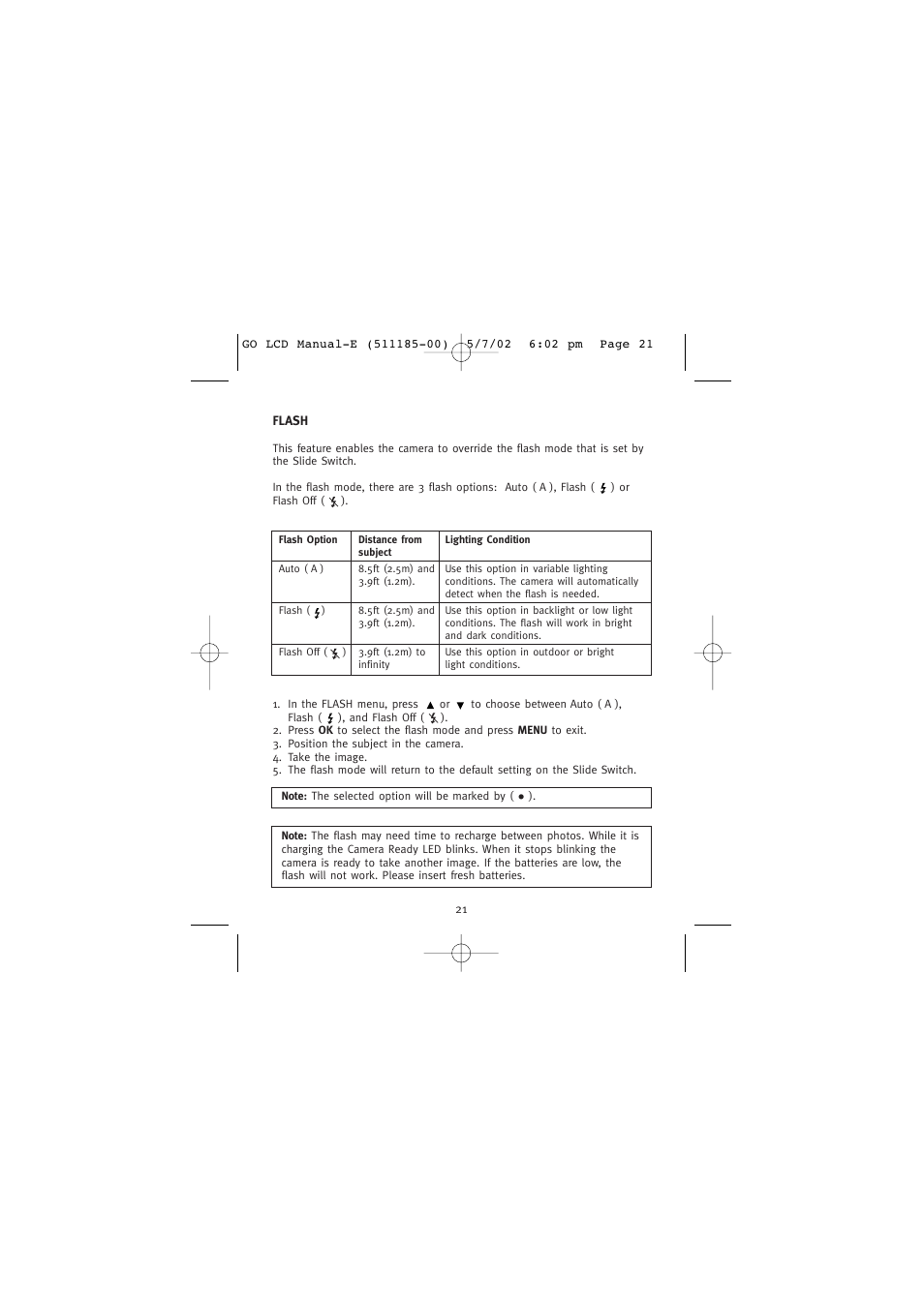 Flash | Concord Camera Eye-Q Go LCD Camera User Manual | Page 22 / 160