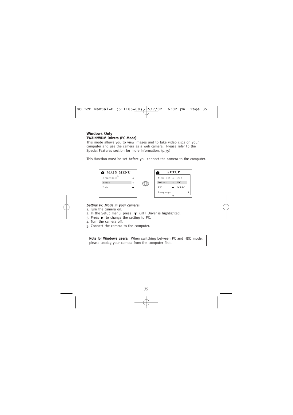 Twain/wdm drivers (pc mode), Windows only | Concord Camera Eye-Q Go LCD Camera User Manual | Page 36 / 160