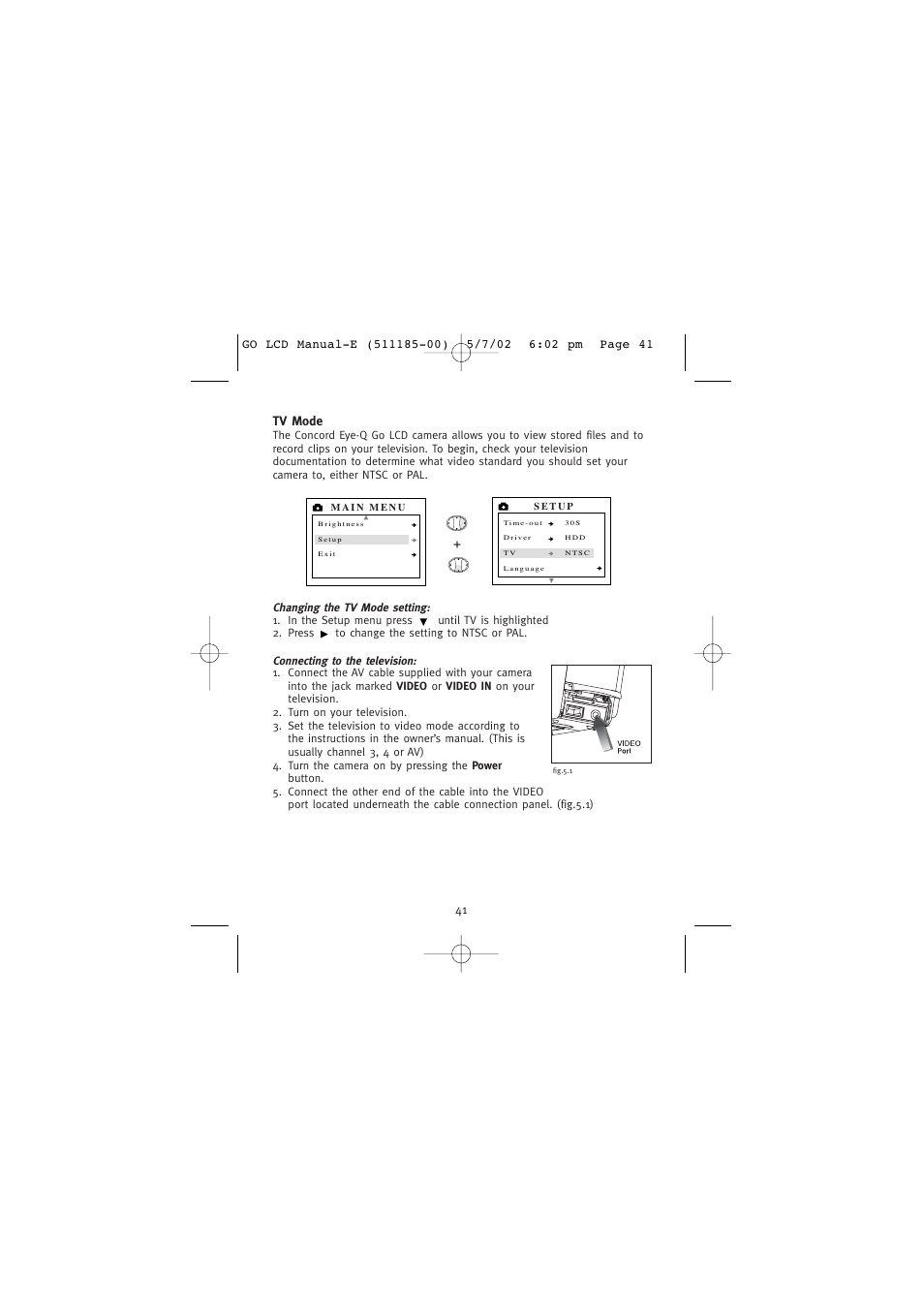 Tv mode | Concord Camera Eye-Q Go LCD Camera User Manual | Page 42 / 160