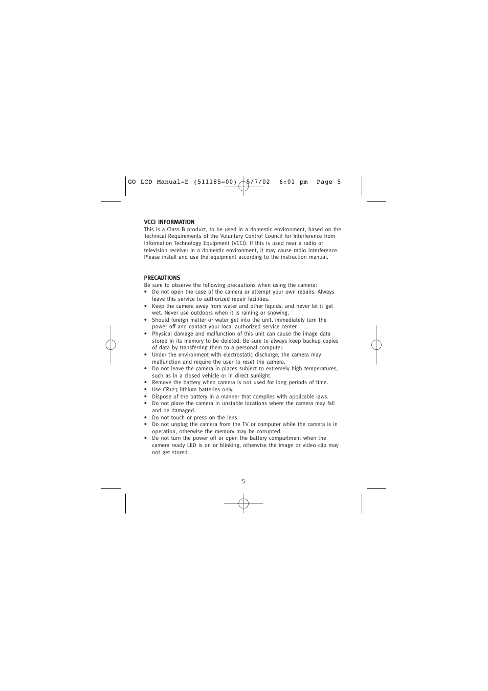 Concord Camera Eye-Q Go LCD Camera User Manual | Page 6 / 160