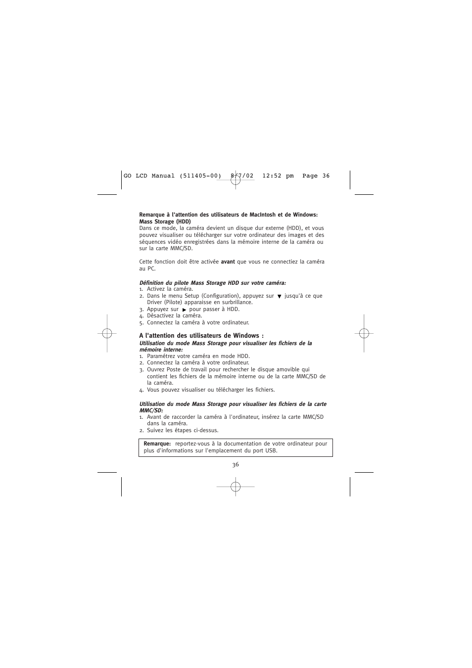 Mass storage (hdd) | Concord Camera Eye-Q Go LCD Camera User Manual | Page 91 / 160